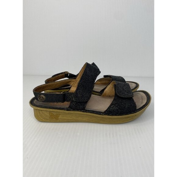 Alegria Verona Finely Black Strappy Slingback Sandals Leather EU 35 US 5 / 5.5 - Picture 5 of 9